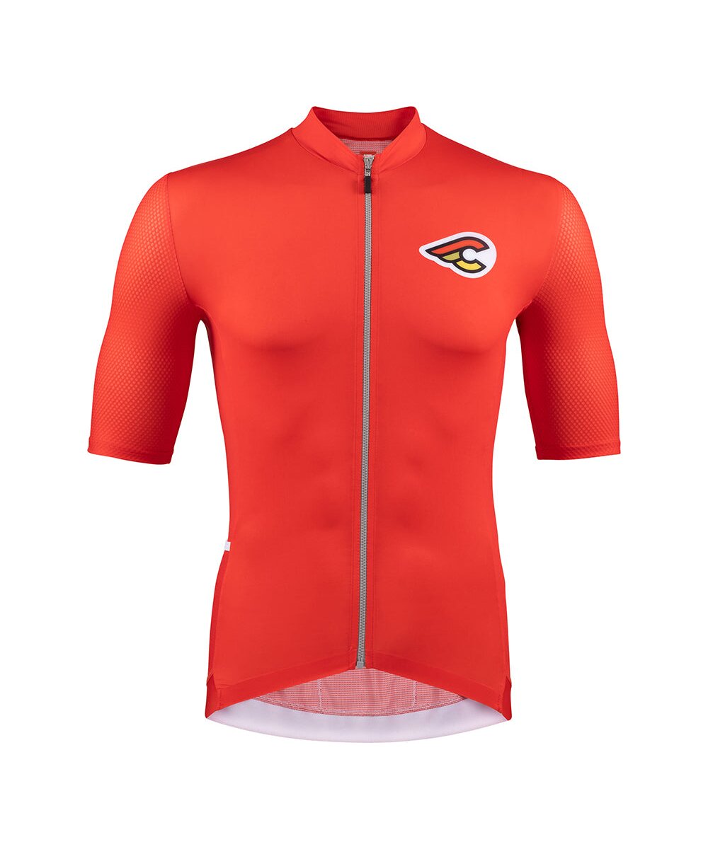 MESH JERSEY TEMPO IN BIKE WE TRUST RED