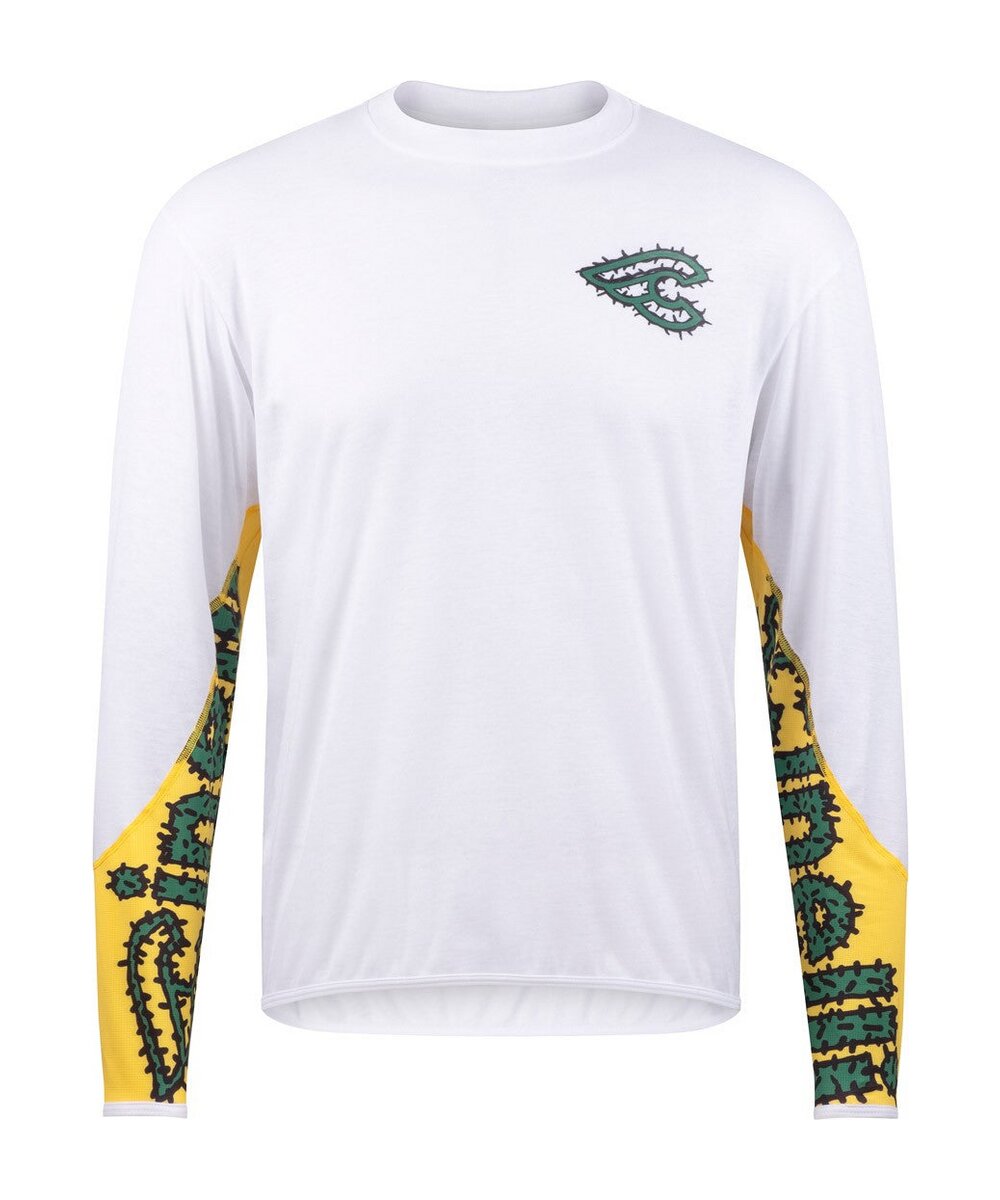 TECH TEE LONGSLEEVE GRAVEL CACTUS WHITE