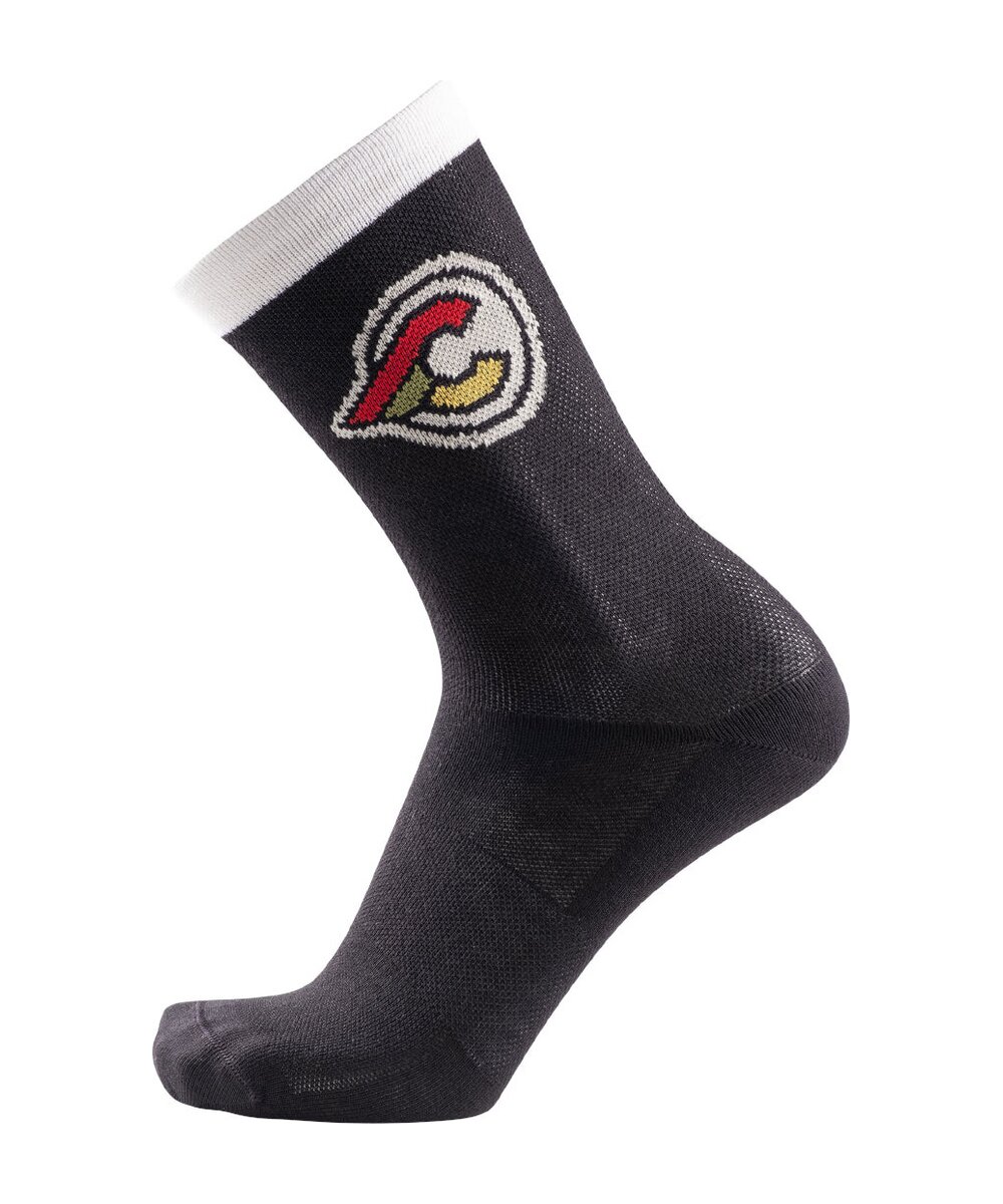 SOCKS TEMPO WINGED-C BLACK & WHITE