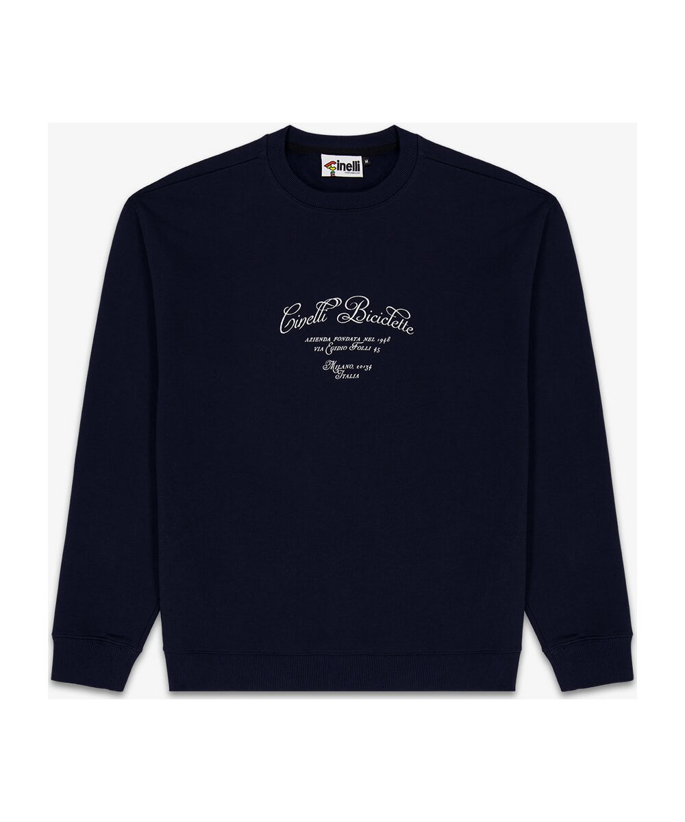 CREWNECK VIA FOLLI NAVY BLUE