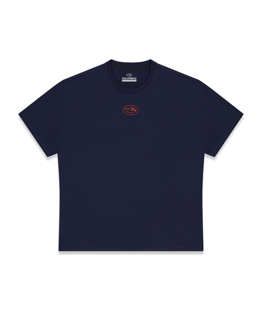 T-SHIRT COLUMBUS FORK STICKER BLUE